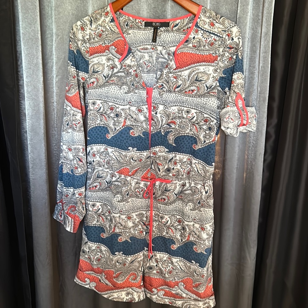 BCBG Paris Romper Boho Print XS  EUC
